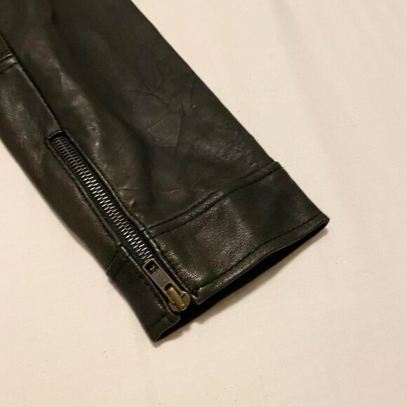 Moda International Womens Leather Jacket Size Medium - Picture 14 of 16